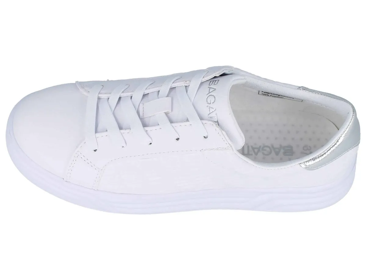 BAGATT Damen Sneaker weiß silber Textil