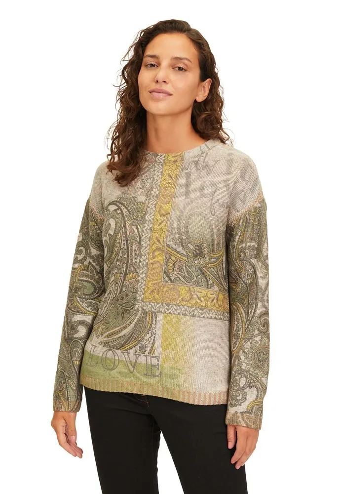 Betty Barclay Strickpullover Paisley- Muster beige S23 59762213