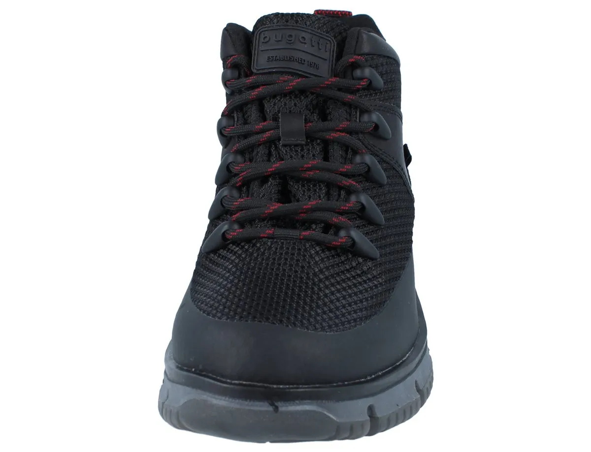 BUGATTI Herren Sneaker hoch schwarz B-Tex