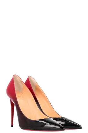 CHRISTIAN LOUBOUTIN So Kate Heels Patent Black Red