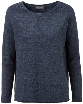 Damen-Strickpullover, Blaumelange