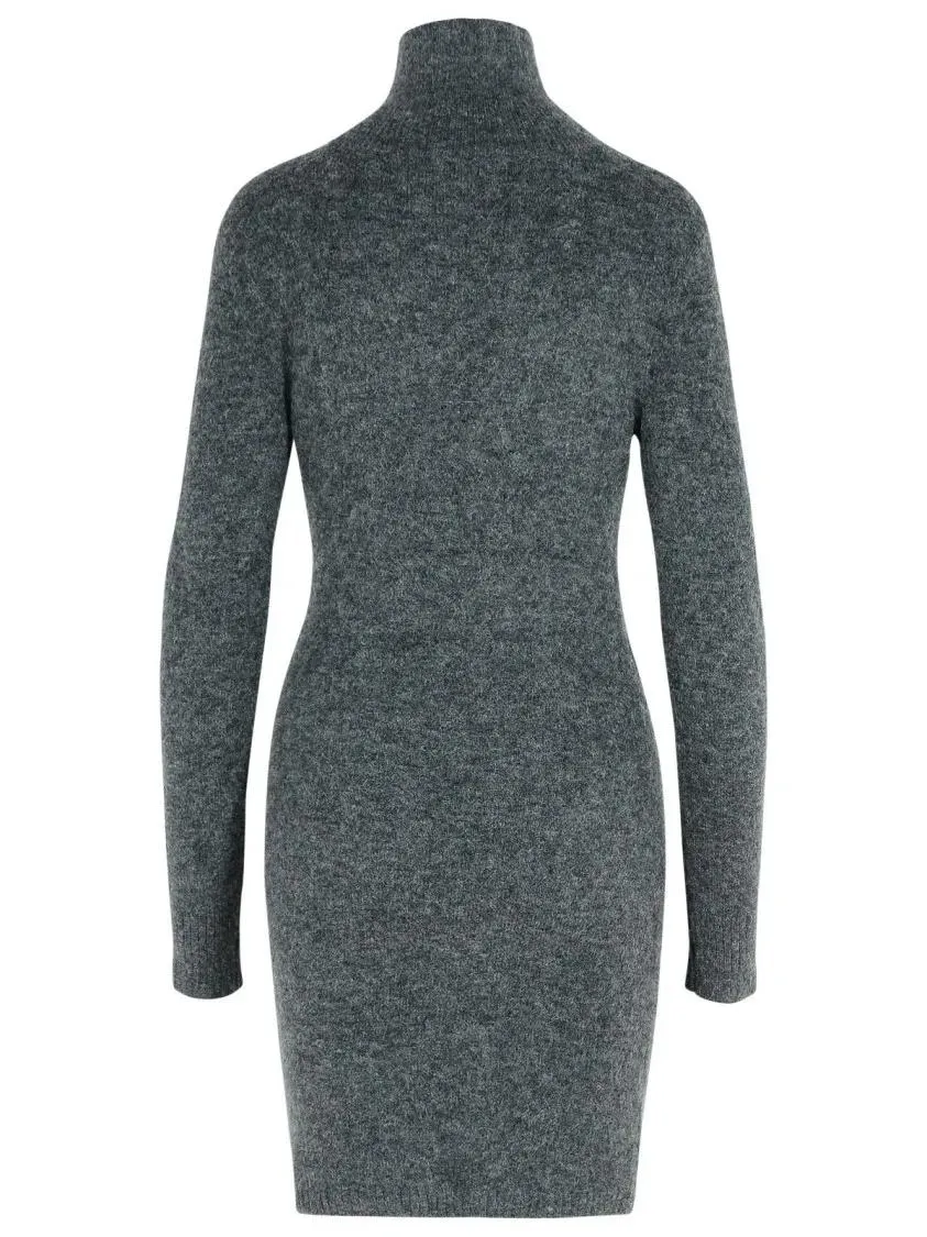   Etoile Isabel Marant  Ohara' Dark Grey Baby Alpaca Blend Dress Grey  Mini-Kleider 