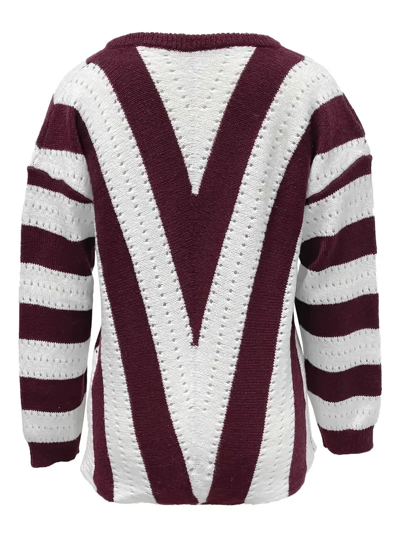 Heidi-Mode | Pull Rayé Col V