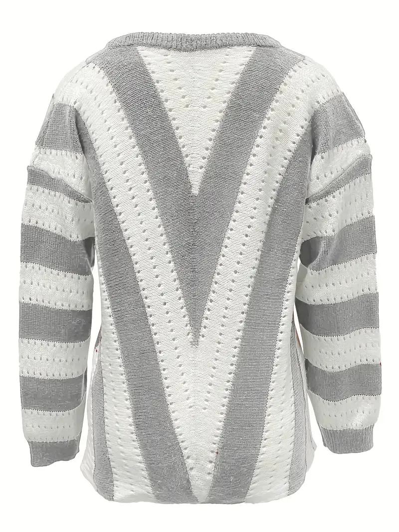Heidi-Mode | Pull Rayé Col V