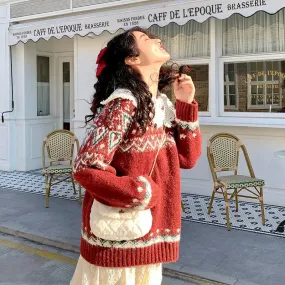 Heidi-Mode | Pullover Warm Und Elegant Mit Weihnachts-Patchwork Für Frauen