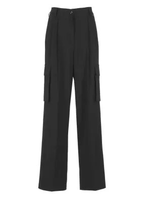 Herno  Wool Blend Palazzo Pants Black 