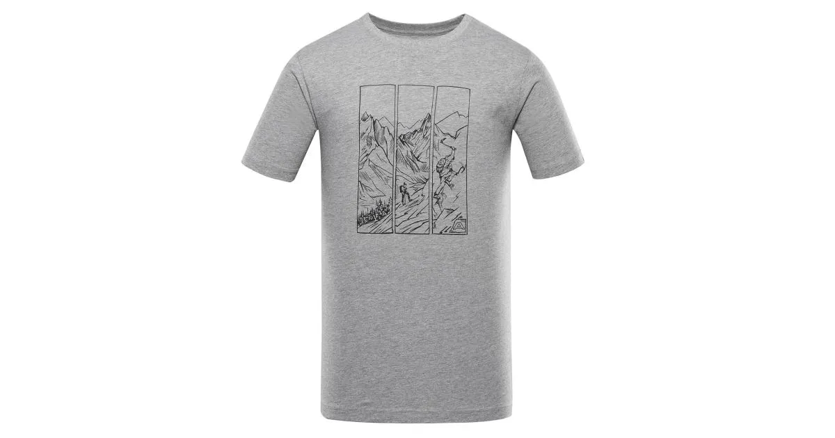 Herren-Funktions-T-Shirt mit Cool-Dry-Behandlung ALPINE PRO GREM graue Variante pb grau XXXL