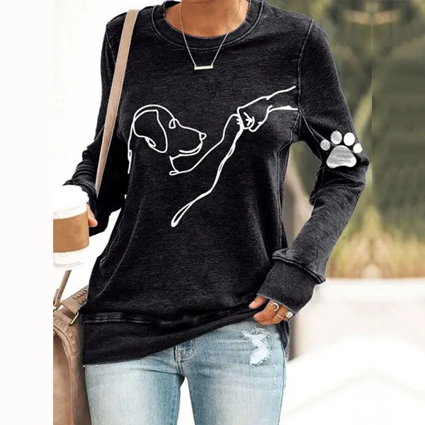 Herzerwärmende Hunde-Comic-Pullover - T-Shirt - Sweatshirt