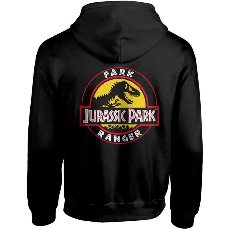 Jurassic Park Ranger Schwarzer Unisex Kapuzensweatshirt Hoodie