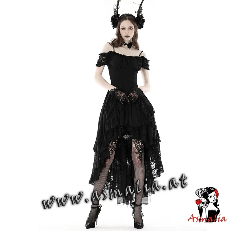Kleid mit Schwalbenschwanzspitze