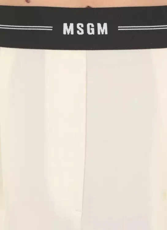   MSGM  Wool Pants White