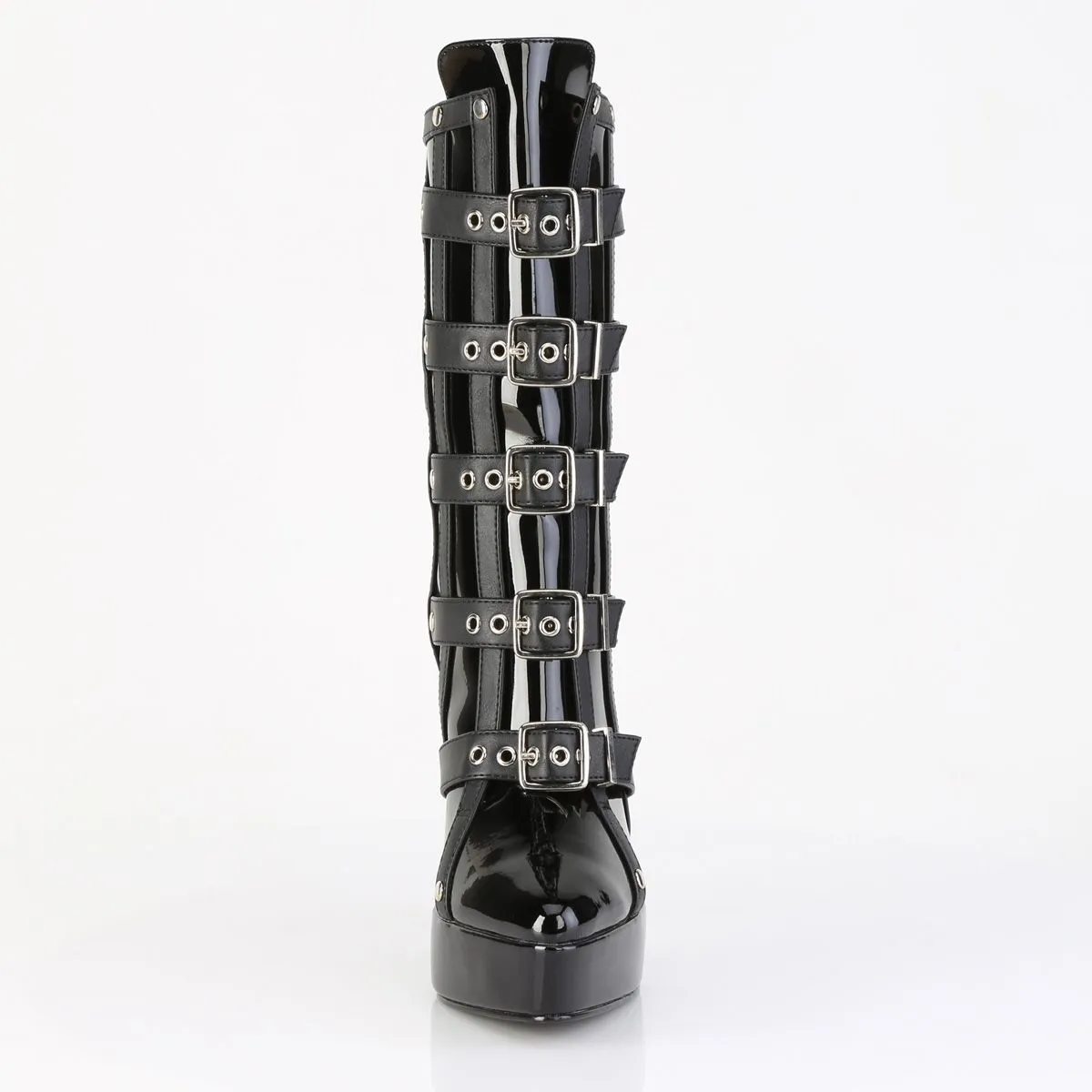 Plateau Stiefelette INDULGE-1038 schwarz Lack