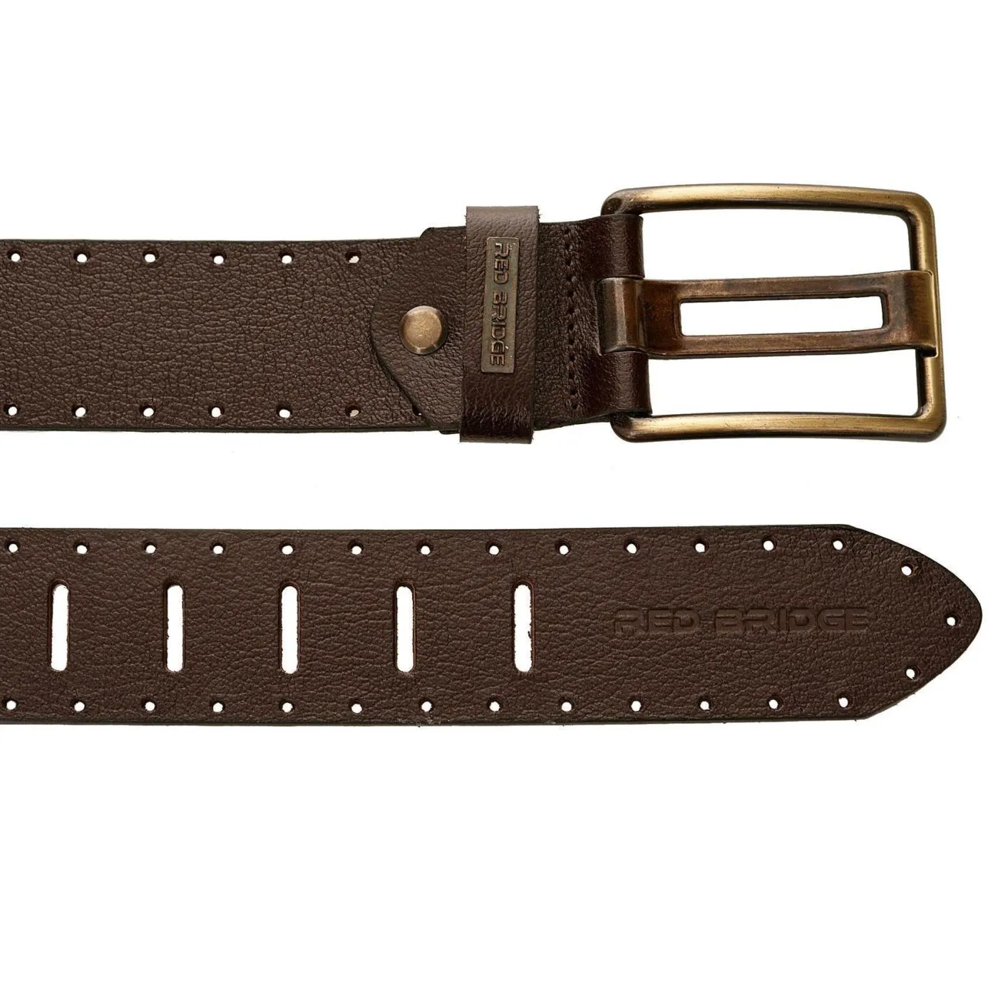 Red Bridge Herren Gürtel Echtleder Ledergürtel Leather Belt RBC Premium Schwarz