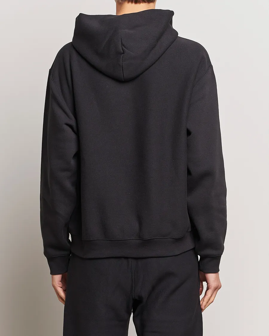 Reverse Weave Soft Fleece Hoodie Black Beauty