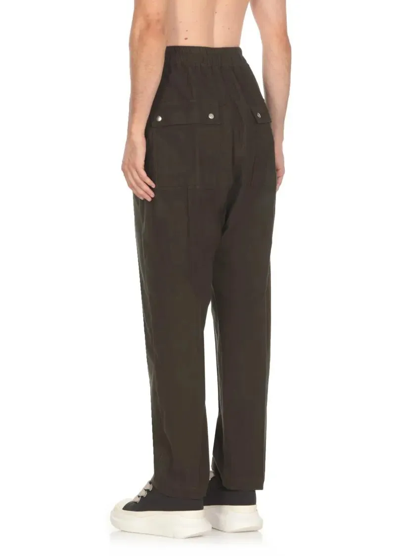   Rick Owens  Dark Green Cotton Pants Green