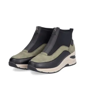 Rieker Antistress Damen Stiefelette Keilabsatz grün S24 N9362-54