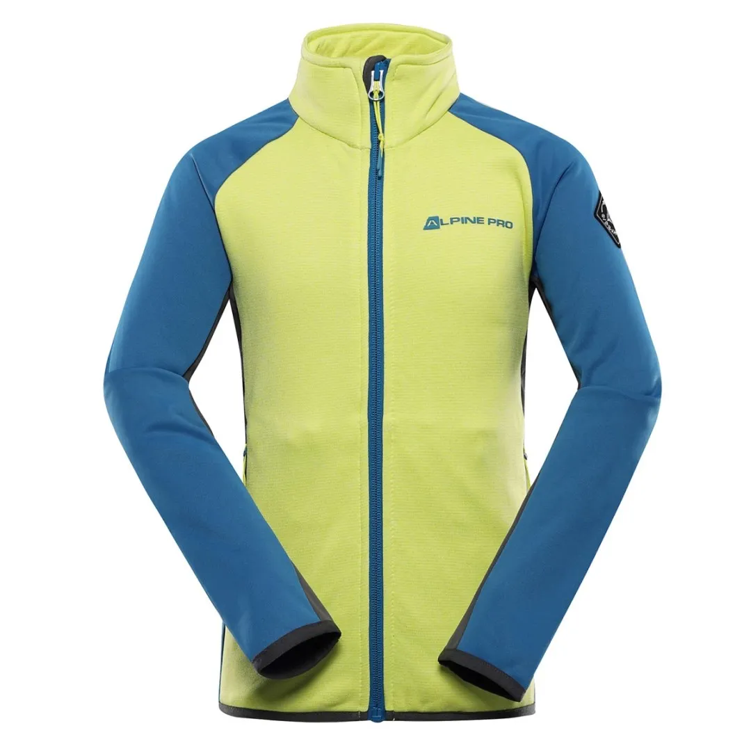 Schnelltrocknendes Kinder-Sweatshirt mit cool-dry ALPINE PRO VORNO Nachtkerzengrün 140-146