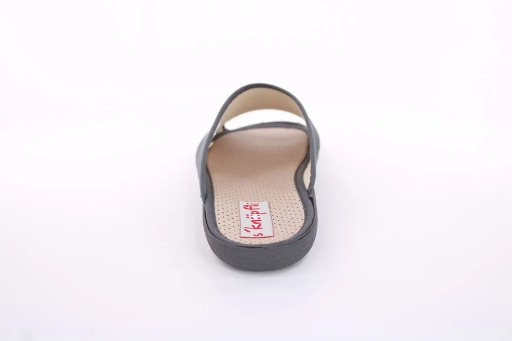 s`knöpfli Herren Pantolette Hausschuh blau S13 AC10786