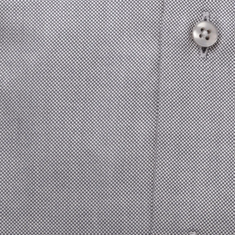 Slim Fit Herrenhemd grau mit Button-Down-Kragen 15966