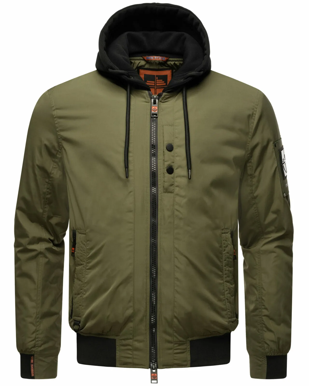Stone Harbour Hoobo Herren Bomber Jacke B750 Gruen Größe XXL - Gr. 2XL