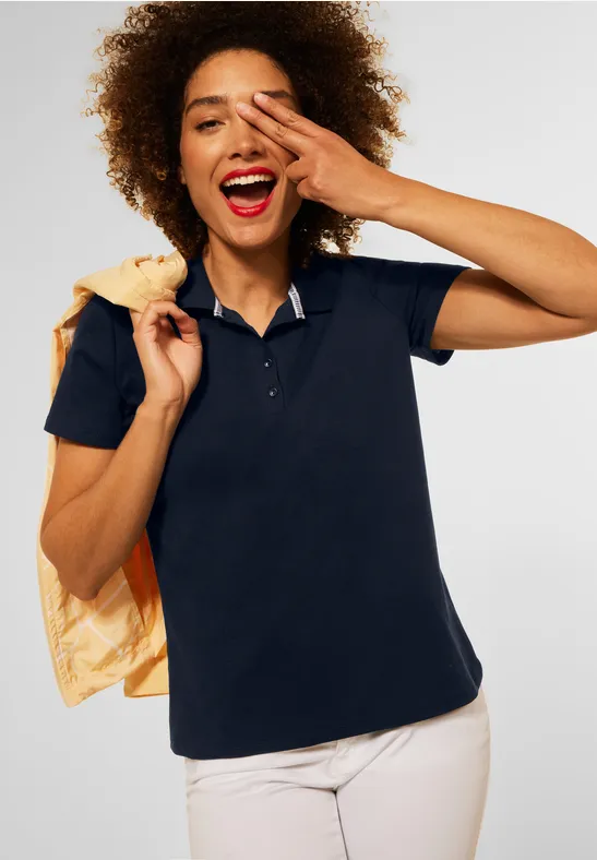 Street One Poloshirt in Unifarbe 