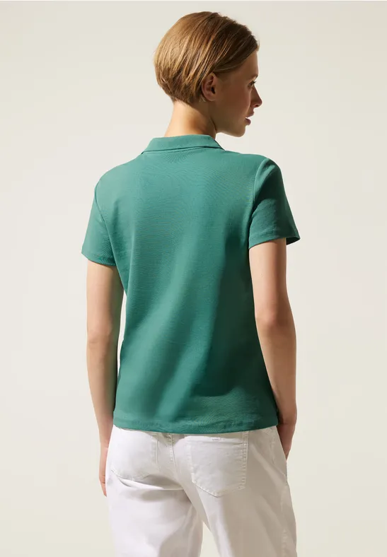 Street One Unifarbenes Poloshirt 