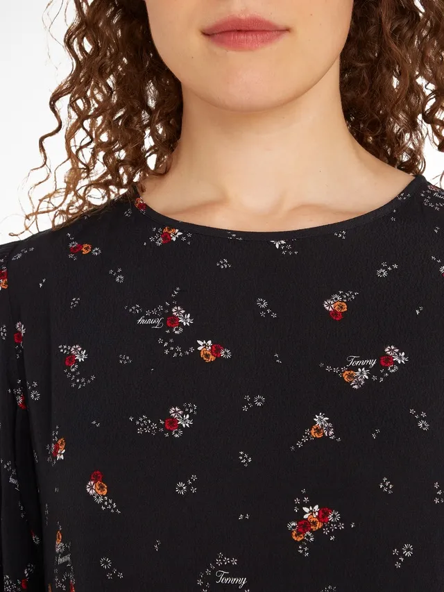 Tommy Jeans Blusenkleid »TJW BLACK FLORAL TIERD DRESS EXT«, mit Blumenprint online kaufen bei Jelmoli-Versand Schweiz
