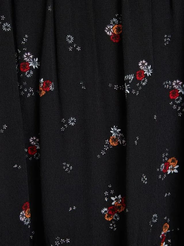 Tommy Jeans Blusenkleid »TJW BLACK FLORAL TIERD DRESS EXT«, mit Blumenprint online kaufen bei Jelmoli-Versand Schweiz